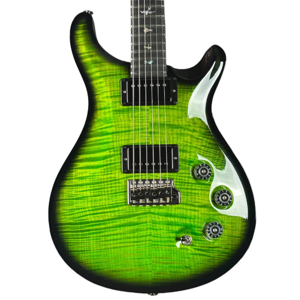 Front of PRS Wood Library DGT 10 Top Eriza Verde Smokeburst Swamp Ash Maple/Ebony.
