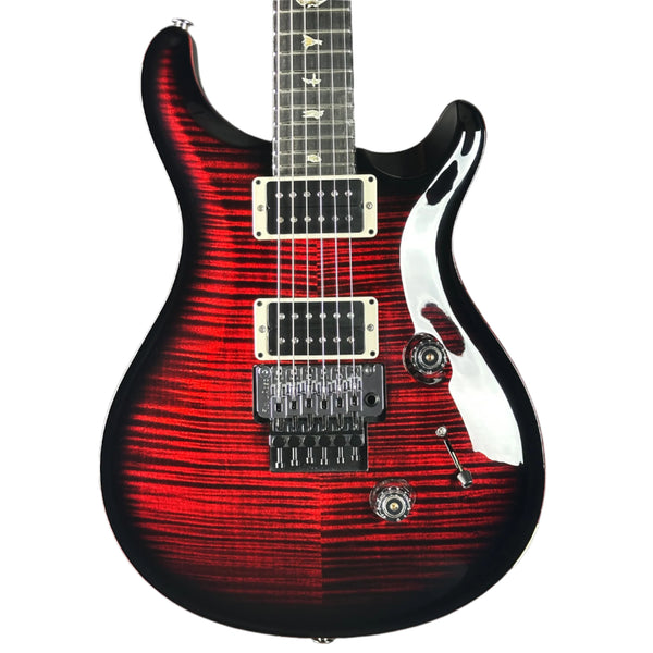 Front of PRS Custom 24 Floyd 10 Top Fire Smokeburst.