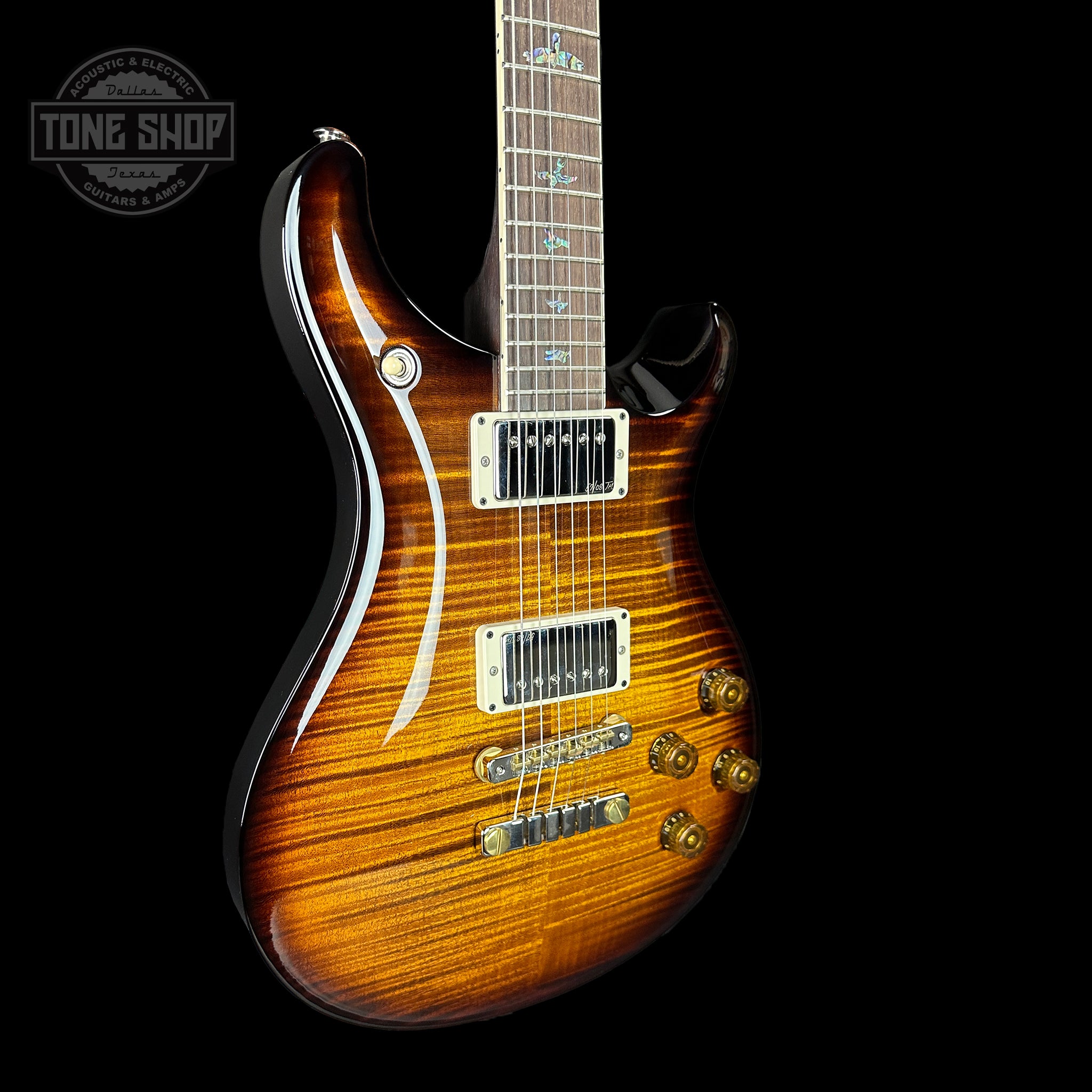 PRS Wood Library McCarty 594 Black Gold Sunburst 10-top