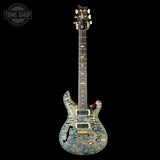 Full front of PRS 40th Anniversary Custom 24-08 Semi-Hollow Limited Faded Whale Blue Natural Back.