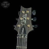 Headstock of PRS Custom 24 Floyd 10 Top Fire Smokeburst.