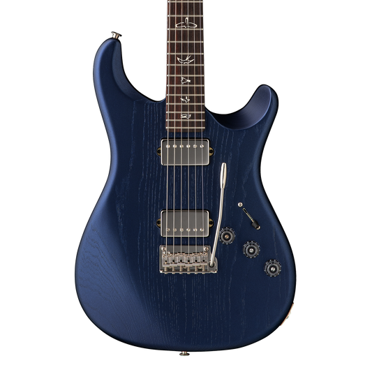 Front of PRS Fiore HH Satin Metallic Midnight.