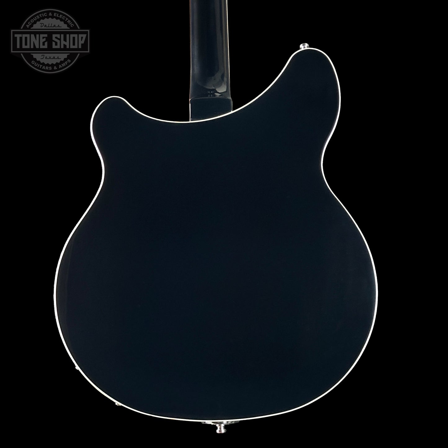 Back of Rickenbacker 360 Thinline Semi-Hollow Jetglo 6-String.