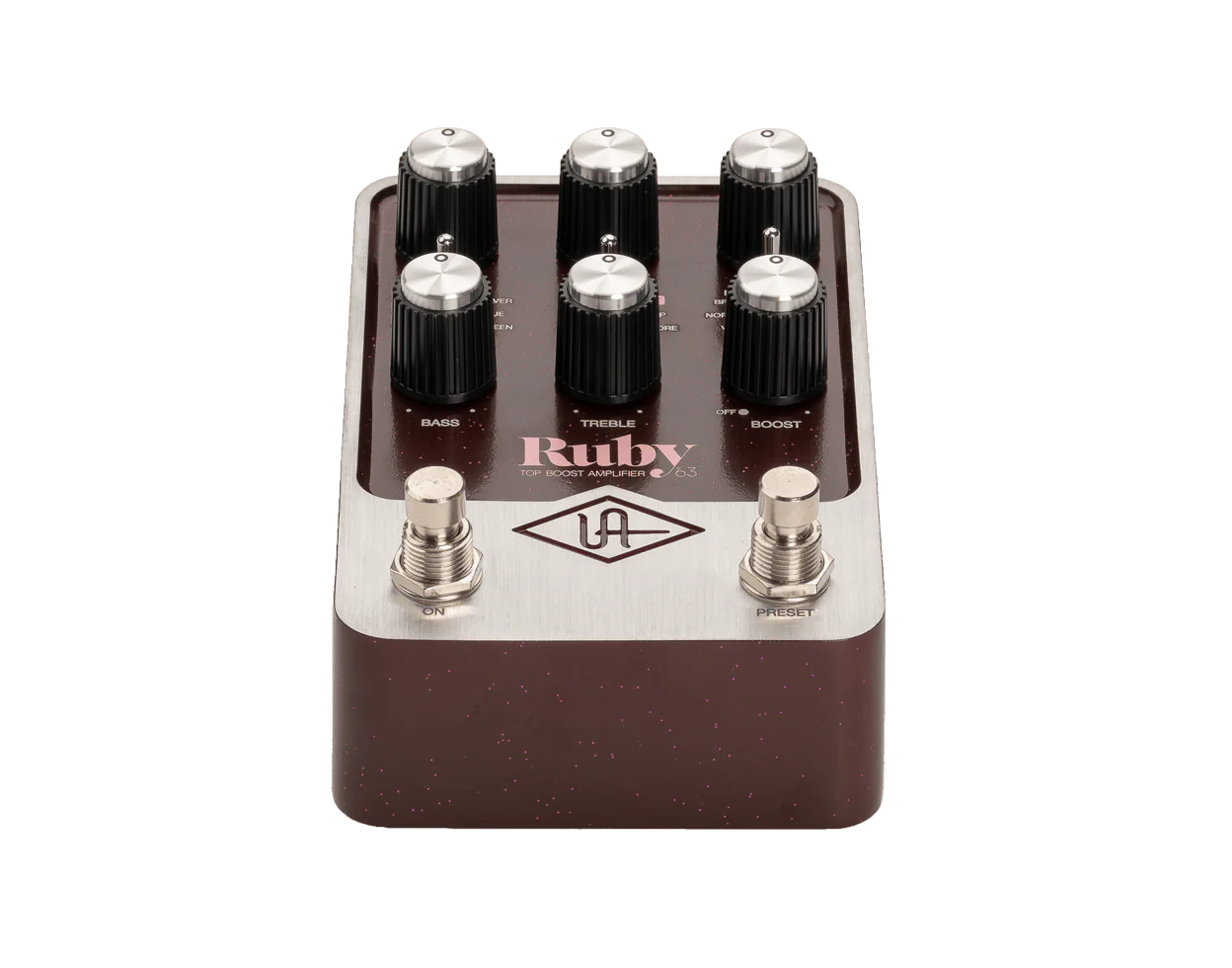 Front of Universal Audio Ruby '63 Top Boost Amplifier.
