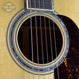 Soundhole of Martin Custom Shop Dread 45 Style Adirondack/Exceptional Broad Figure Koa.