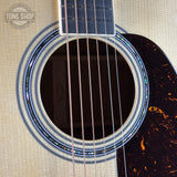 Soundhole of Martin Custom Shop Dread 41 Style Adirondack / Exceptional Broad Figure Koa.