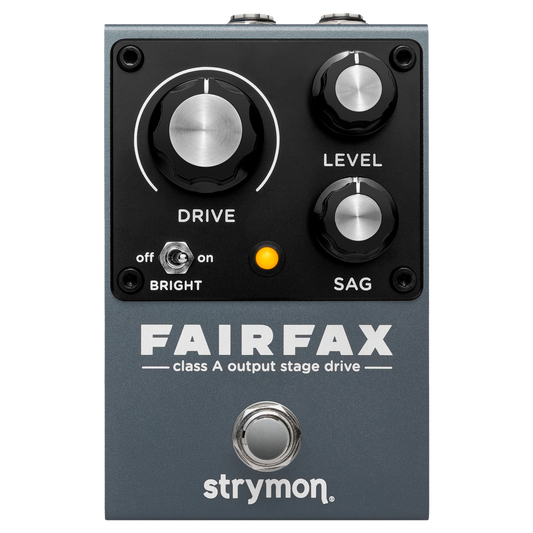 Strymon Fairfax guitar effects pedal with control knobs and branding on a white background