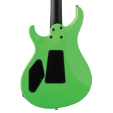 Back of body of PRS Tekton Floyd Neon Green
