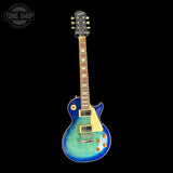 Full front of Used 2002 Epiphone Les Paul Blueberry Burst MIK.