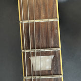Frets and fretboard of Used 2002 Epiphone Les Paul Blueberry Burst MIK.