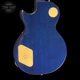 Back of Used 2002 Epiphone Les Paul Blueberry Burst MIK.