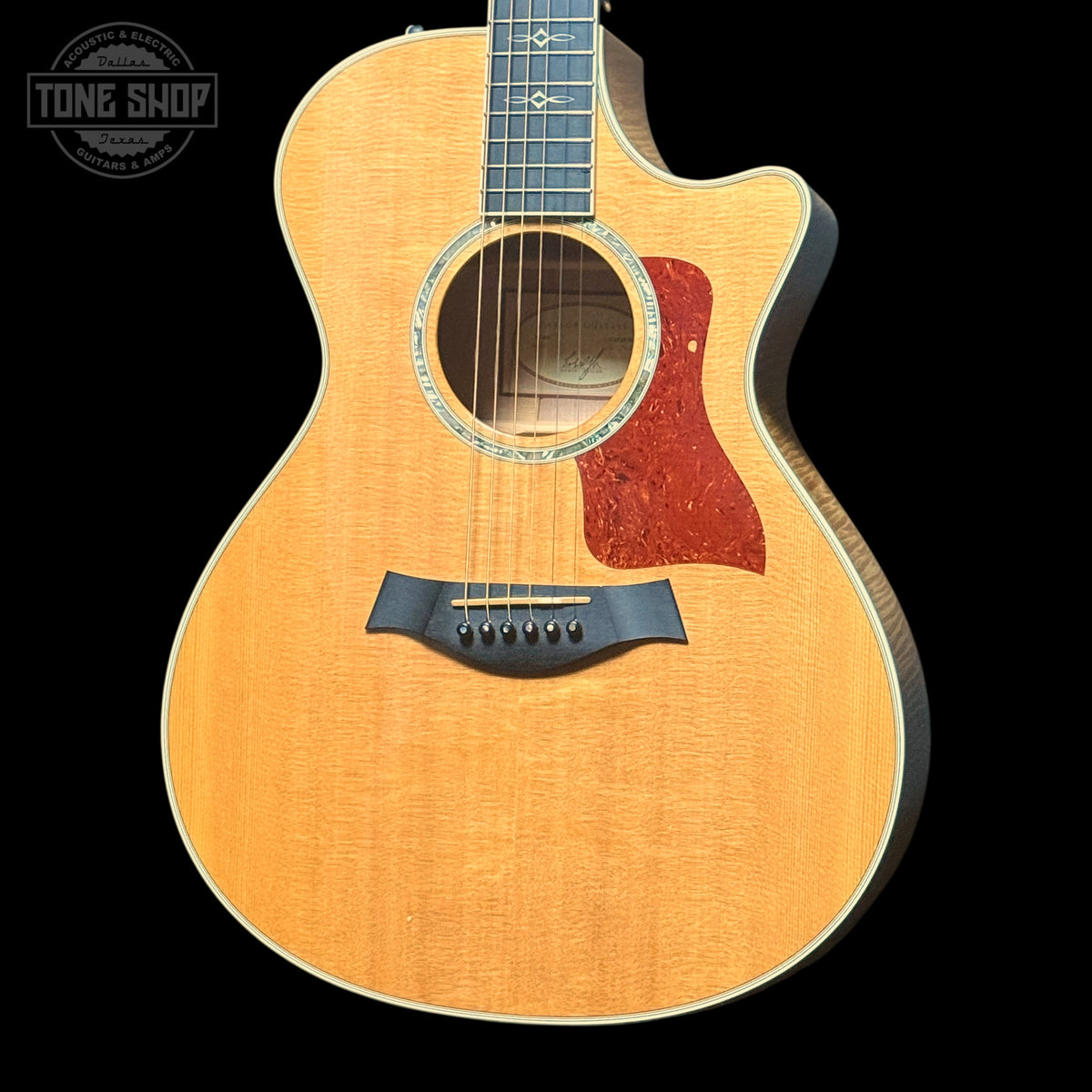 Front of Used 2010 Taylor 612ce Natural Maple w/ES2 Pickup.