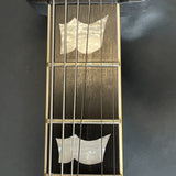 Frets and fretboard of Used 2011 ESP LTD Deluxe EC 1000 Matte Black.