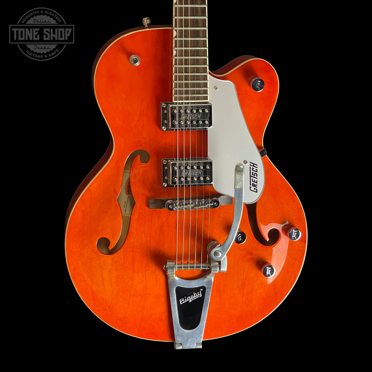 Front of Used 2011 Gretsch Electromatic G5120 Orange Humbuckers.
