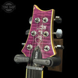 Headstock of Used 2019 PRS Paul Reed Smith Custom 24 SE Purple No Trem Bar.