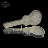 Case for Used 2021 Eastman Guitars T486-GB Thinline Semi-hollowbody Gold Burst, open.