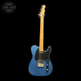 Full front of Used 2021 Fender Road Worn 50s Telecaster Lake Placid Blue.