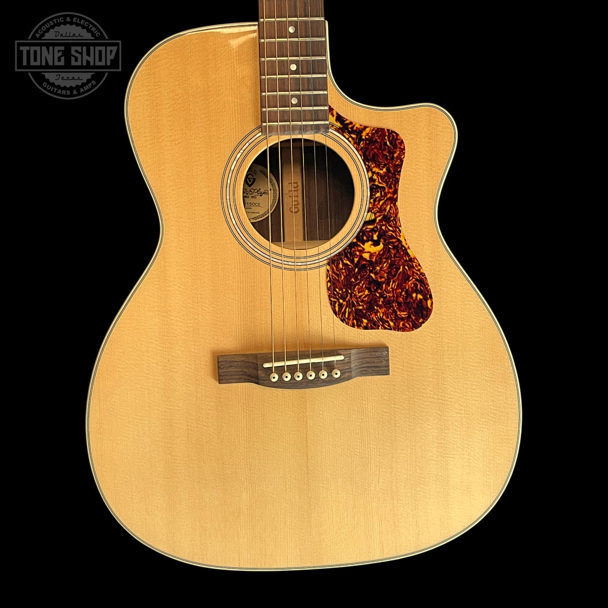 Front of Used 2023 Guild OM-150ce Acoustic.