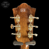 Back of headstock of Used 2023 Guild OM-150ce Acoustic.