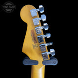 Back of headstock of Used 2024 Fender LTD American Professional II Stratocaster Thinline Trans SFG.