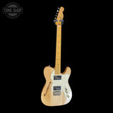 Full front of Used 2024 Squier Classic Vibe '70's Telecaster Thinline Natural.