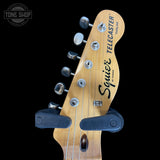 Headstock of Used 2024 Squier Classic Vibe '70's Telecaster Thinline Natural.