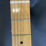 Fretboard close-up of Used 2024 Squier Classic Vibe '70's Telecaster Thinline Natural.