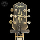 Headstock of Used 2025 Epiphone Jared James Nichols "Blues Power" Les Paul.