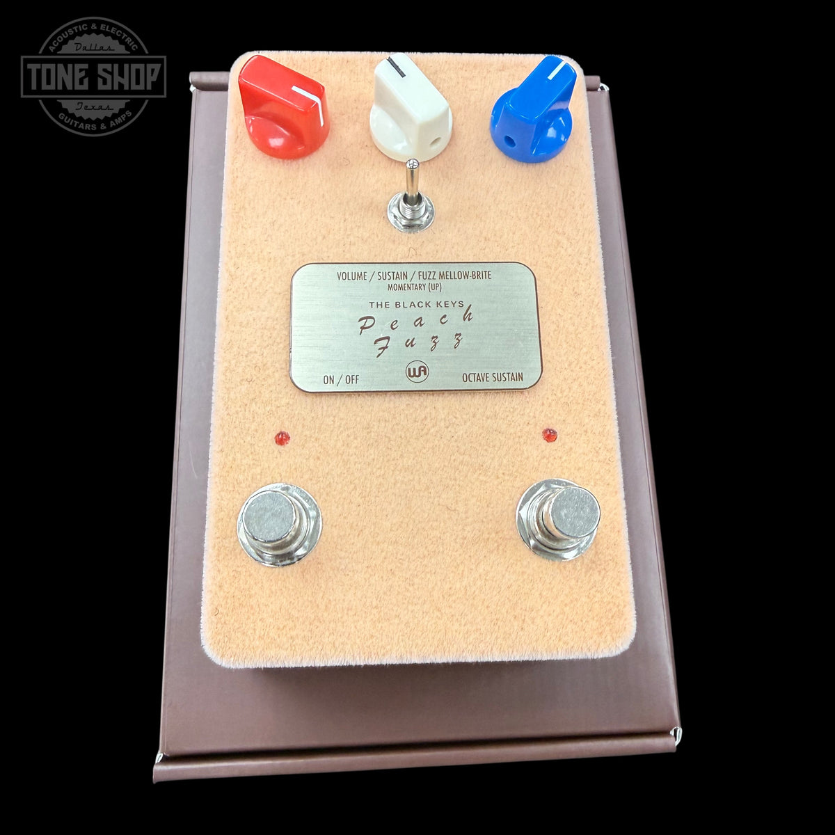 Front of Used 2025 Warm Audio The Black Keys Peach Fuzz Limited.