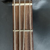 Frets and fretboard of Used Sterling by Music Man Sting Ray Bass Satin Black.