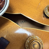 Factory order number stamp inside Vintage 1959 Gibson Byrdland Natural.