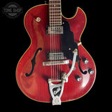 Front of Vintage 1968 Guild Starfire III Red.