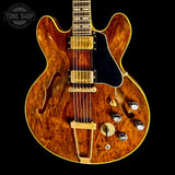 Front of Vintage 1973 Gibson ES-345TD Stereo Walnut Finish w/Changed Tuners.
