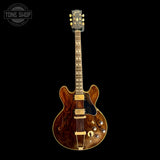 Full front of Vintage 1973 Gibson ES-345TD Stereo Walnut Finish w/Changed Tuners.