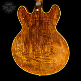 Back of Vintage 1973 Gibson ES-345TD Stereo Walnut Finish w/Changed Tuners.
