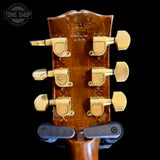 Back of headstock of Vintage 1973 Gibson ES-345TD Stereo Walnut Finish w/Changed Tuners.