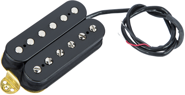 Top down of EVH Wolfgang Neck Pickup Black.