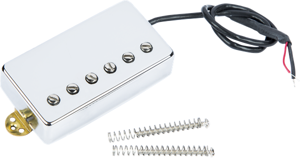 Top down of EVH Wolfgang Bridge Pickup Chrome.