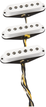 Front of Fender Custom Shop Fat '60s Stratocaster Pickups.