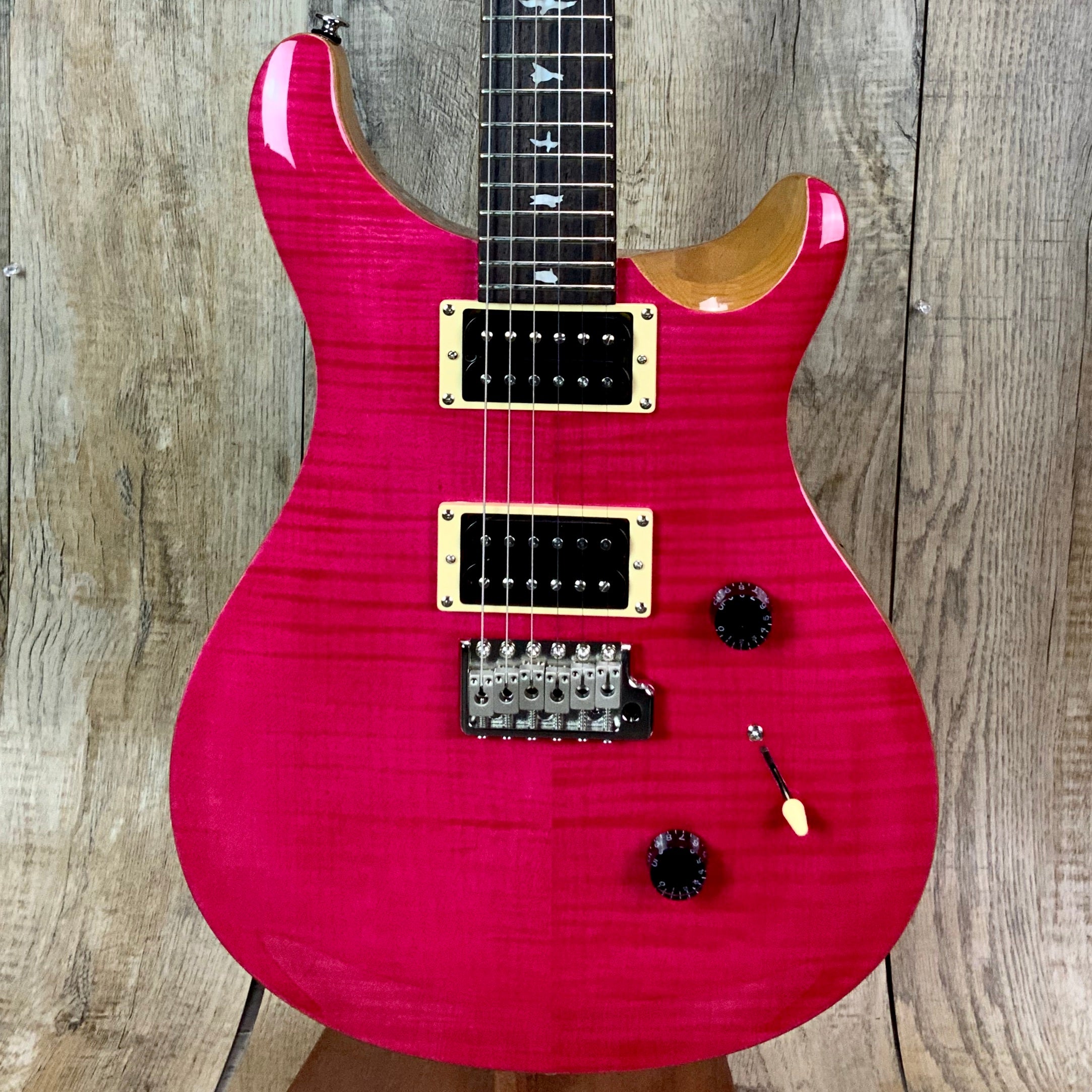 PRS Paul Reed Smith SE Custom 24 Bonnie Pink/Natural Back w/bag