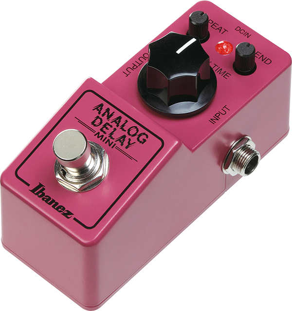 Front right angle of Ibanez Analog Delay Mini.