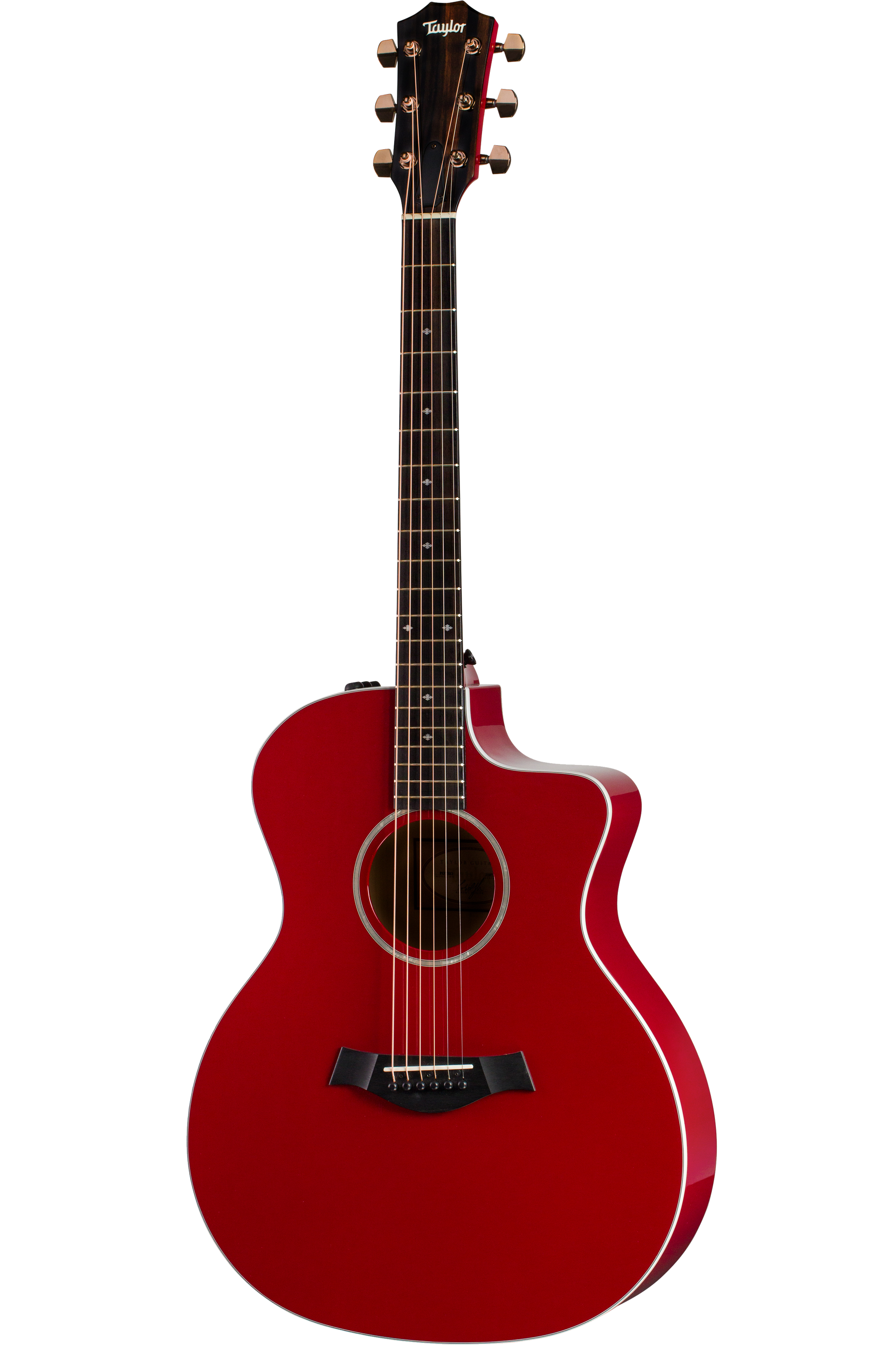 Full front angle of Taylor 214ce-RED DLX.