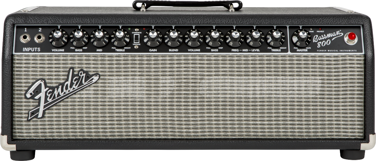 Front of Fender Bassman 800 Head.