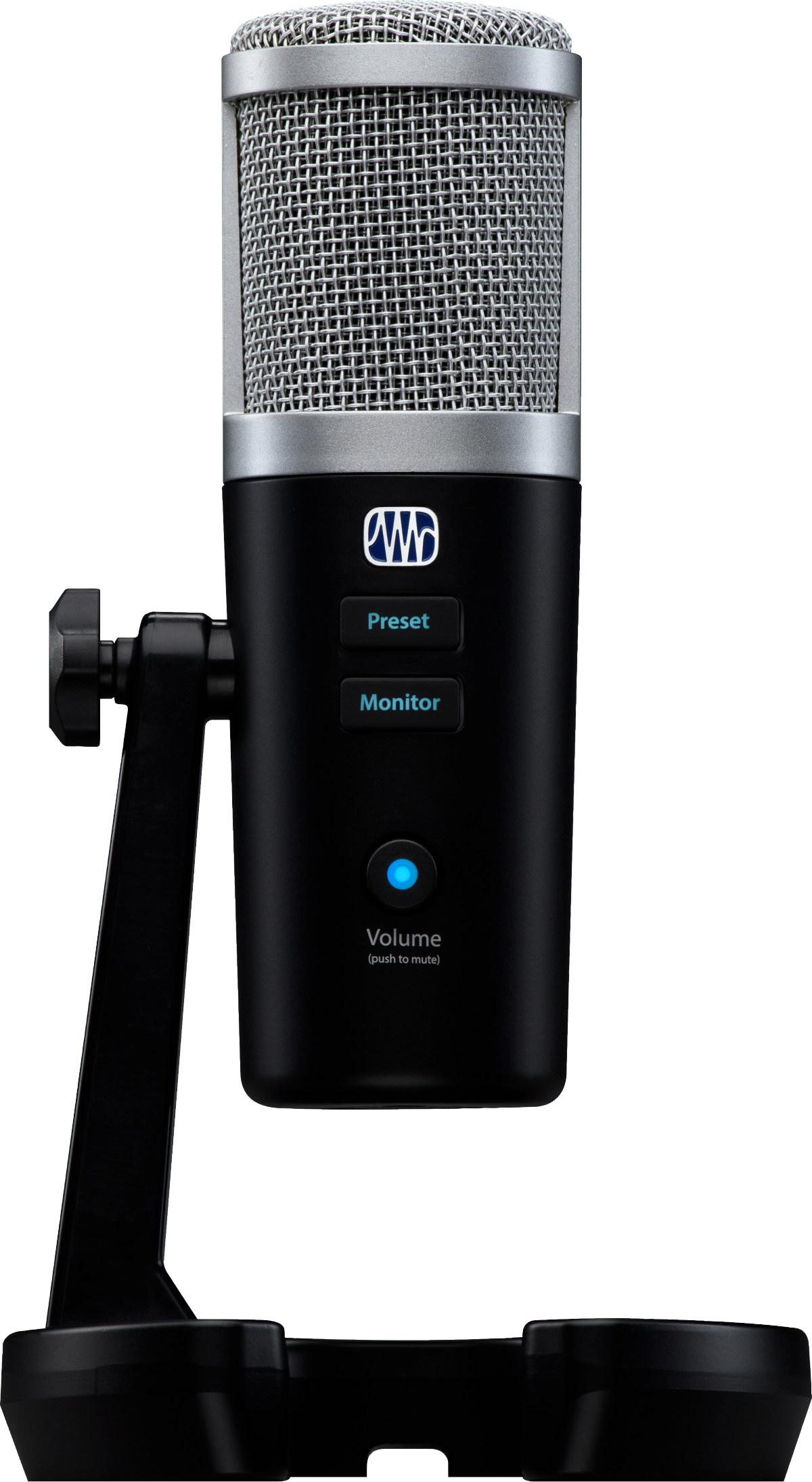 Front of PreSonus Revelator Microphone Black.