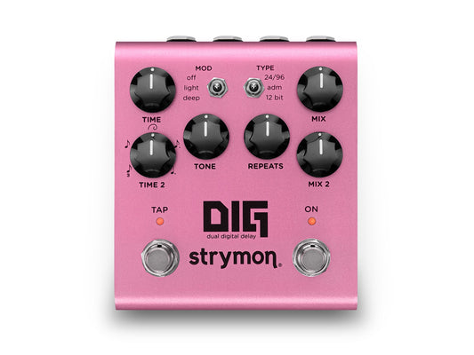 Top down of Strymon DIG Digital Delay Pedal V2.