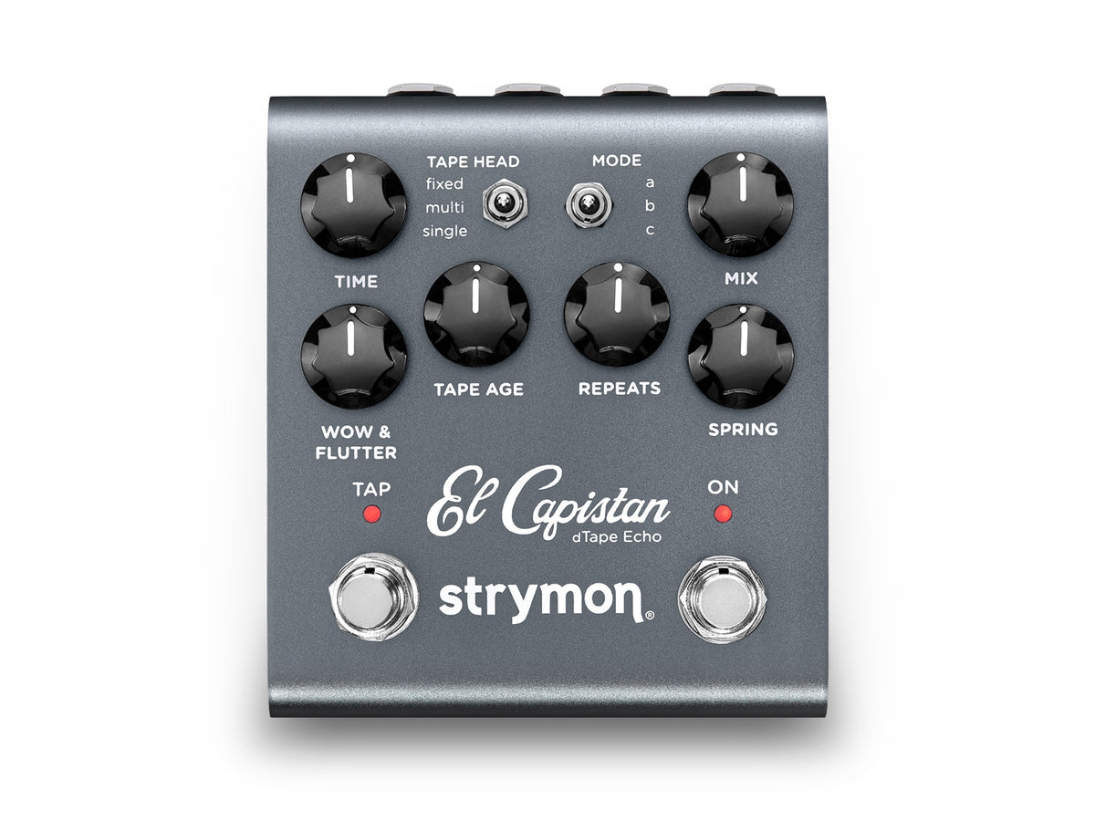 Top down of Strymon El Capistan dTape Echo Pedal V2.