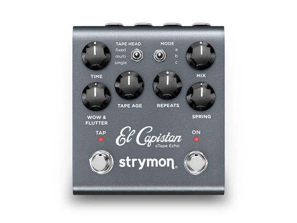 Top down of Strymon El Capistan dTape Echo Pedal V2.