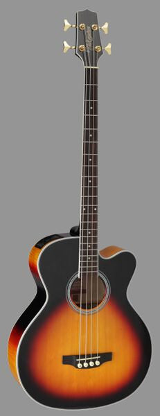Full frontal of Takamine GB72CE BSB Acoustic Electric Bass.