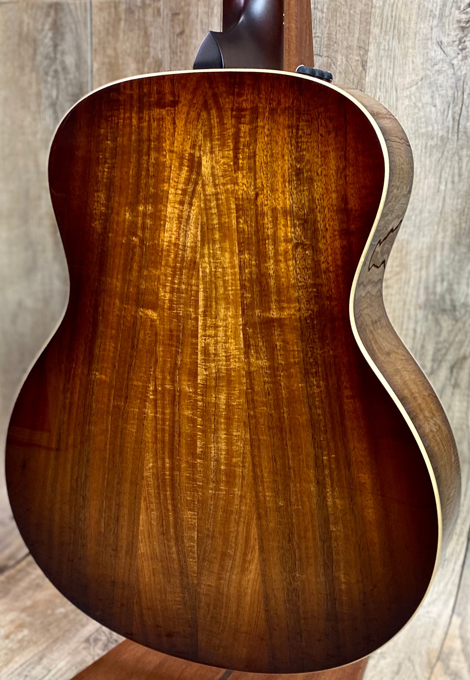 Back of Taylor K26ce Acoustic Guitar body in shaded edgeburst Tone Shop Guitars DFW