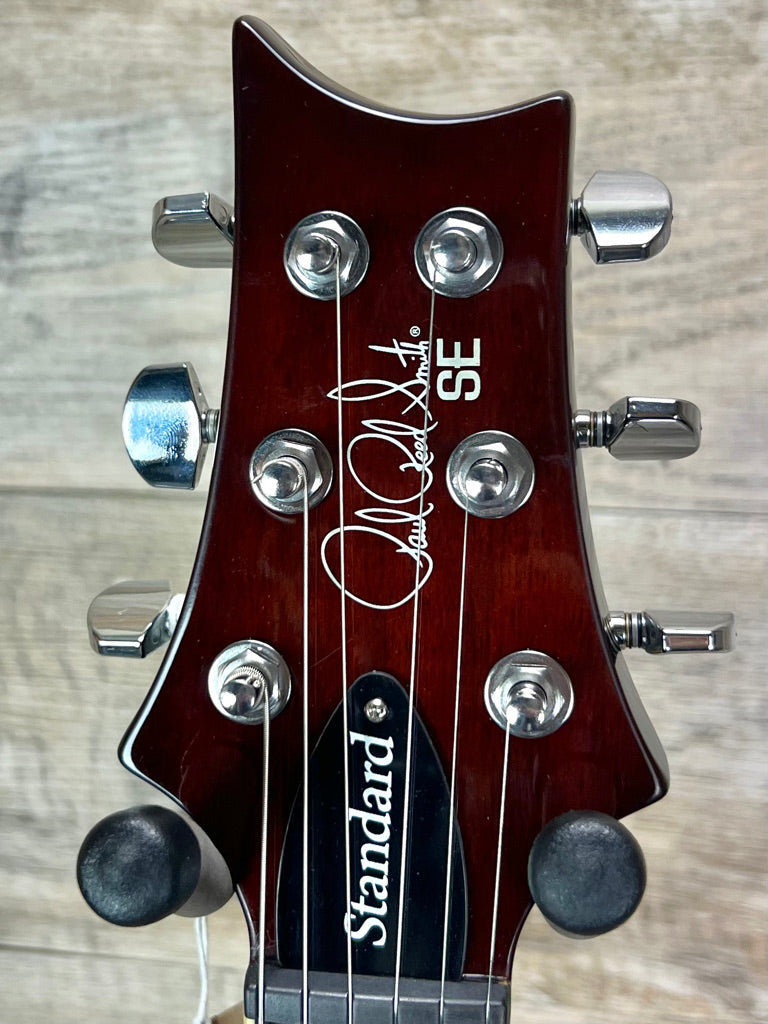Headstock of PRS Paul Reed Smith SE Standard 24-08 Tobacco Sunburst.